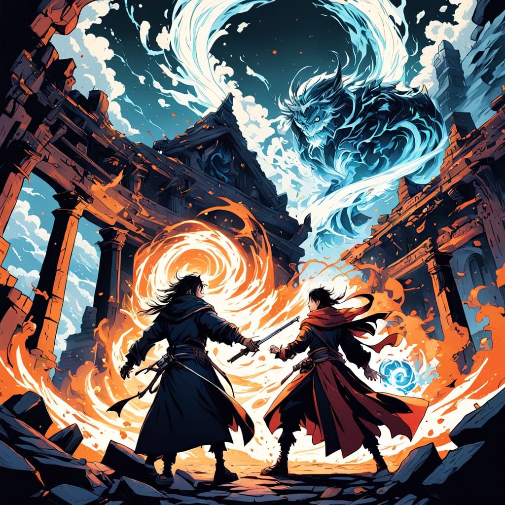 Sorcerers Duel in Elemental Vortex