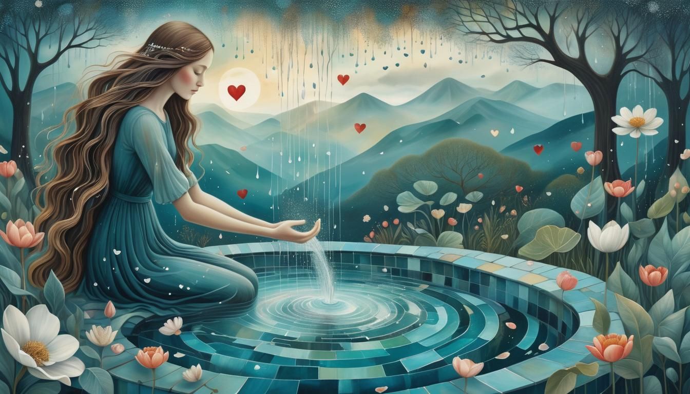 Inspirational Digital Art: Woman, Tears, and Resilience