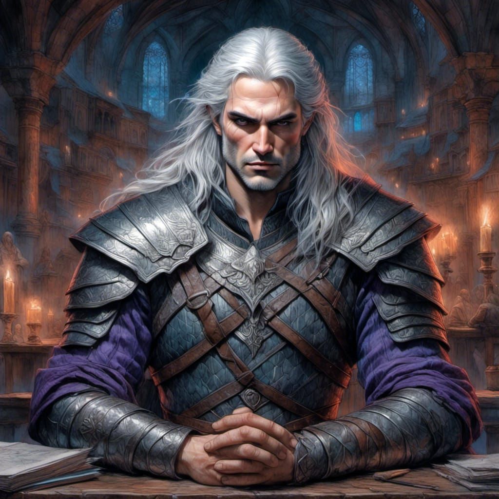 Mystic Witcher in Detailed Fantasy Concept Art