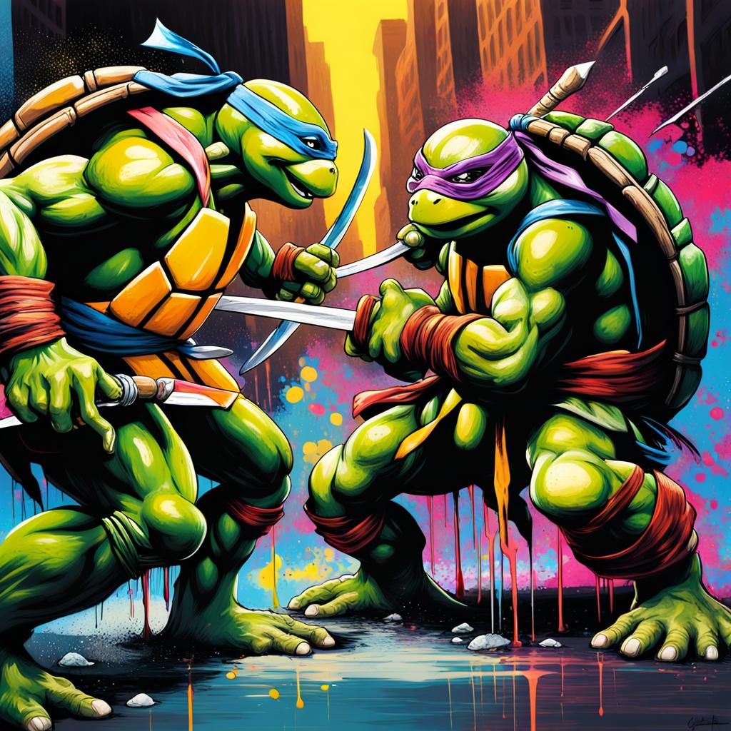 Teenage Mutant Ninja Turtles Graffiti Street Art