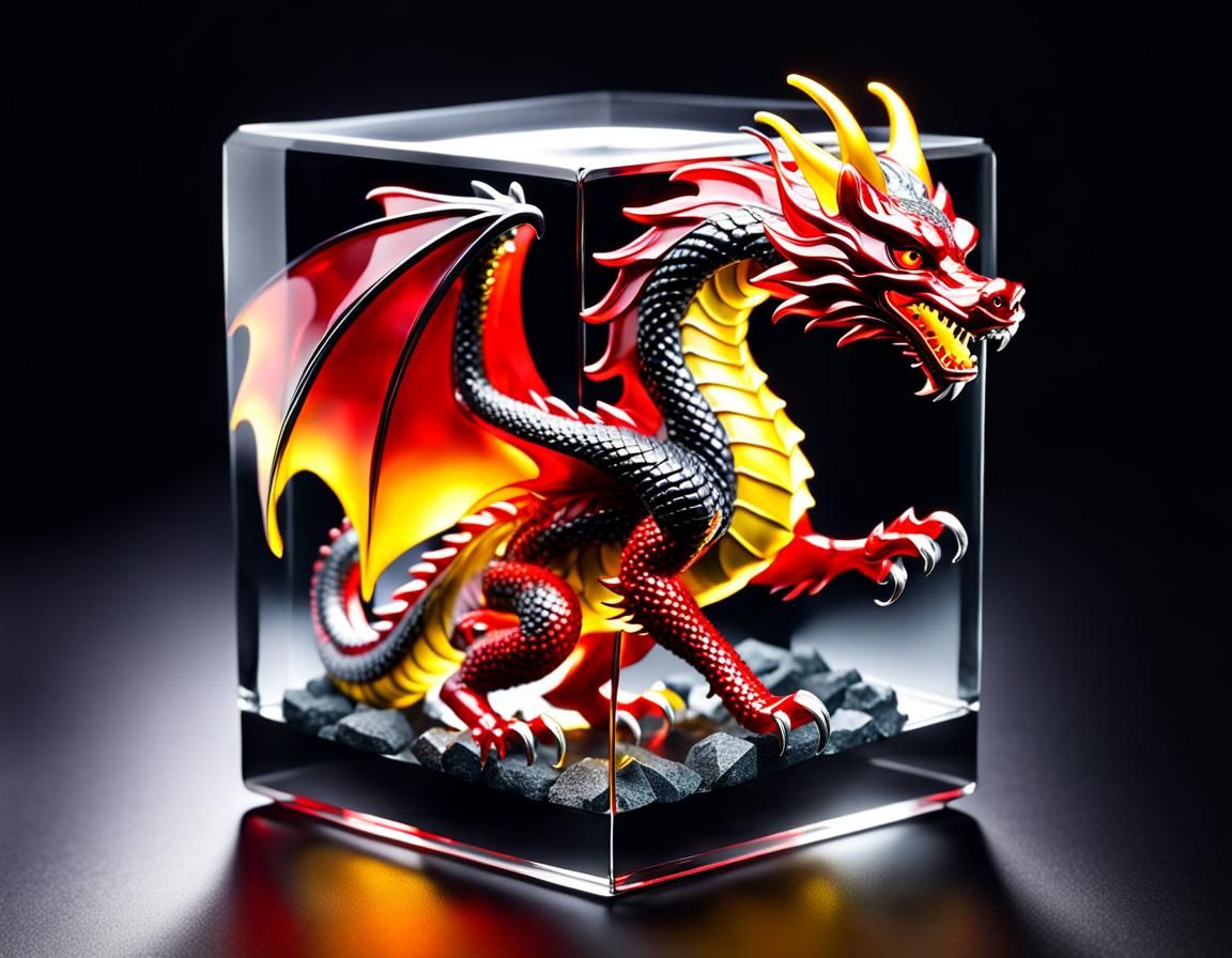 Glass Dragon Meets Little Red Riding Hood