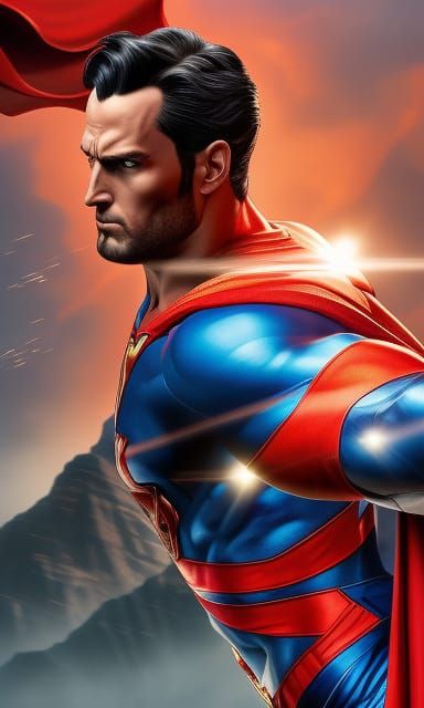 Superman Digital Painting: Power and Strength in 3D