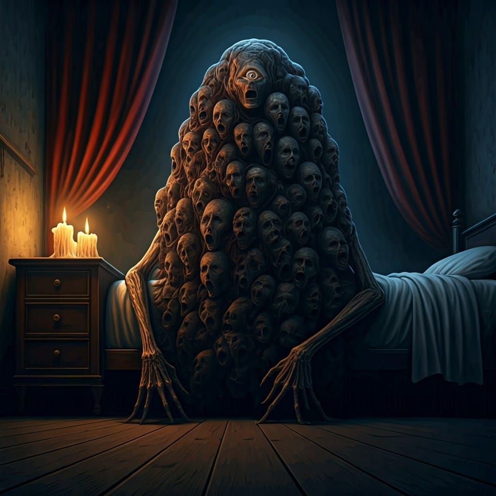 Grotesque One-Eyed Demon Emerges from the Shadows