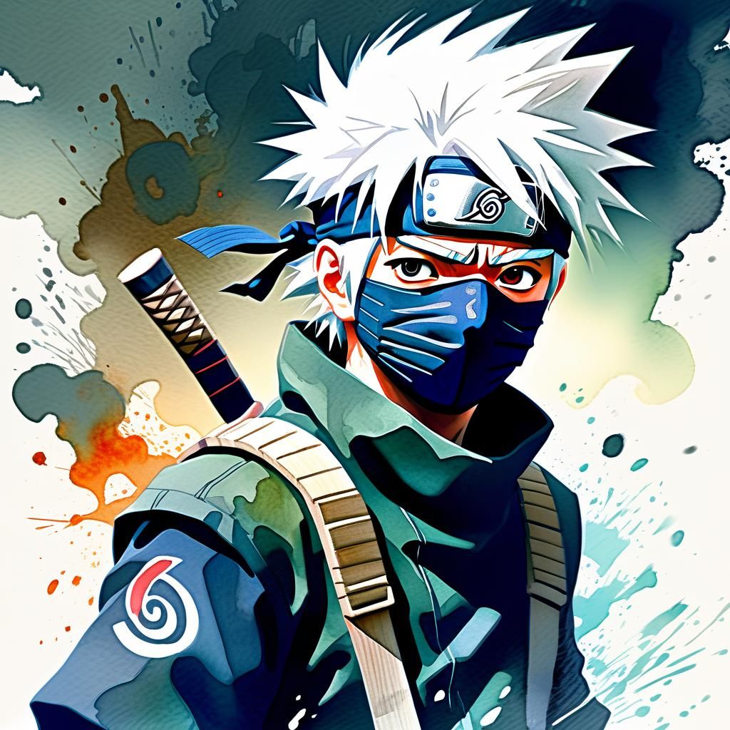 Kakashi Hatake in Watercolour Wonderland
