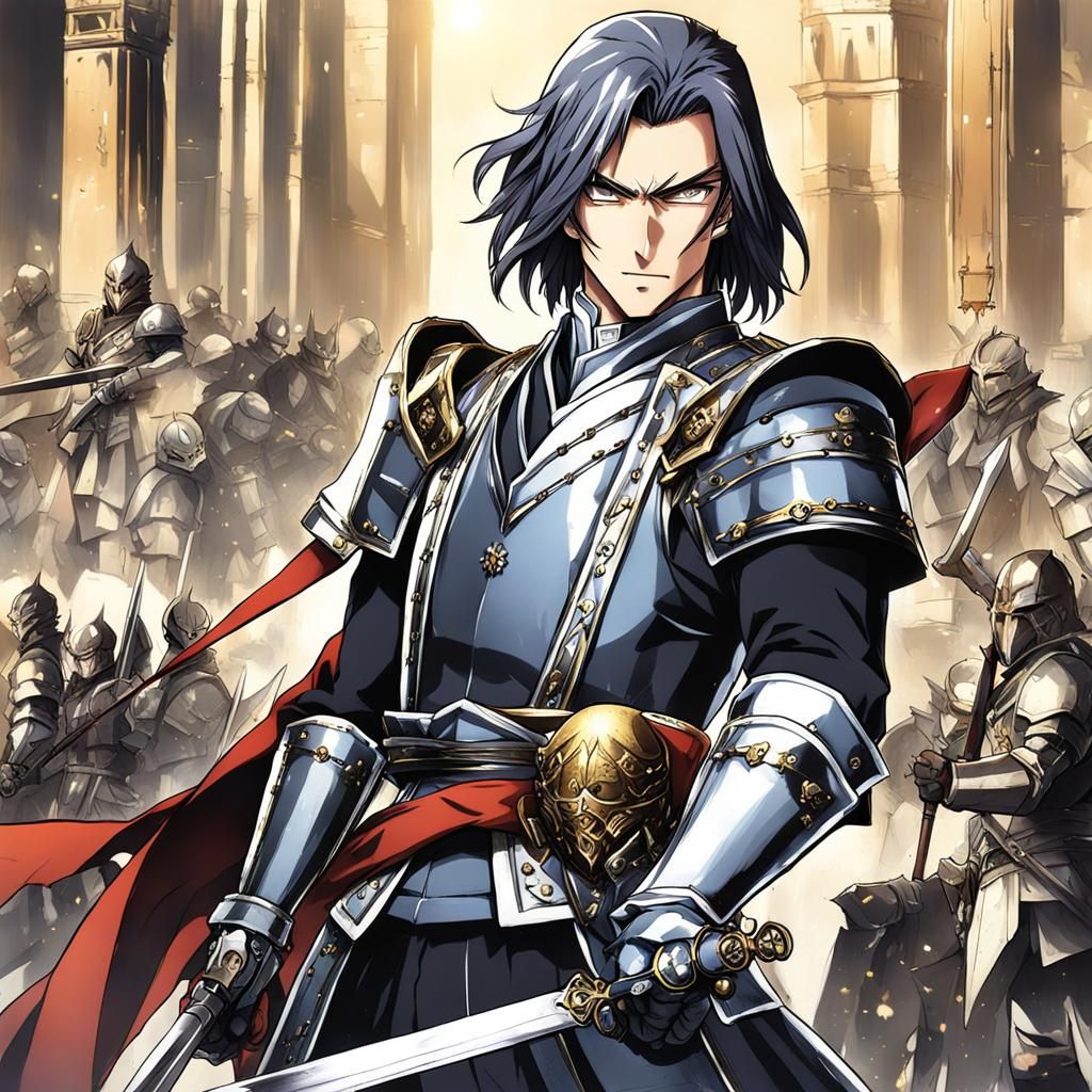 Anime Style Conquistador in Shining Armor