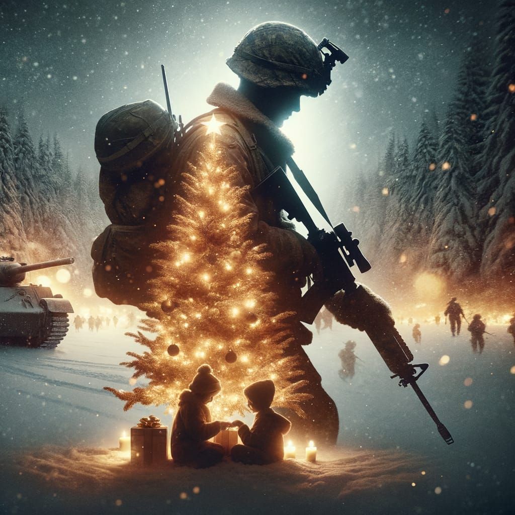 A Soldier's Christmas Resolve in a Winter Battlefield