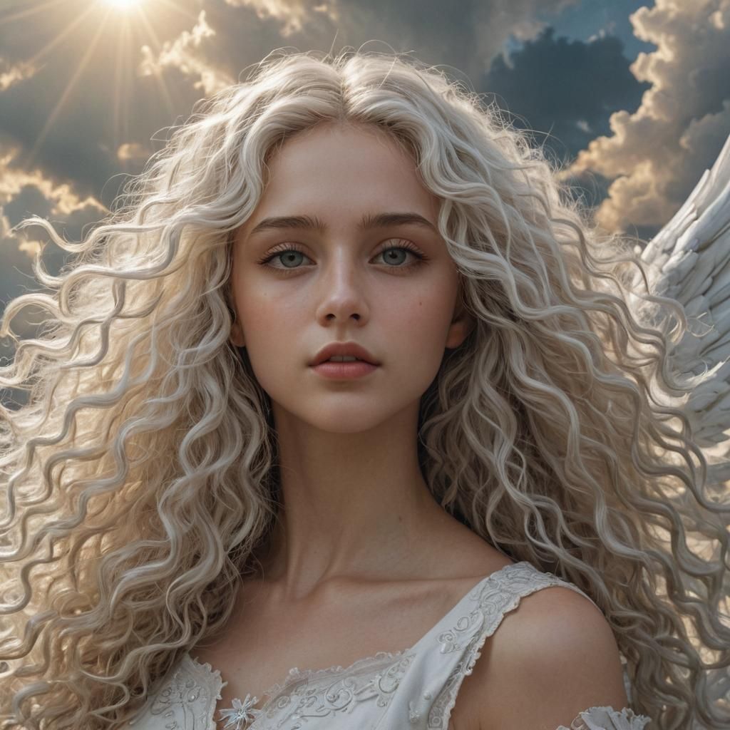Ethereal Angel in Sunlight: Digital Matte Painting