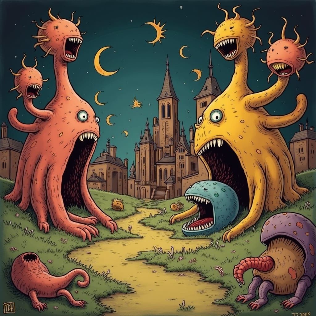 Ethereal Horrorscapes in Whimsical Abandon