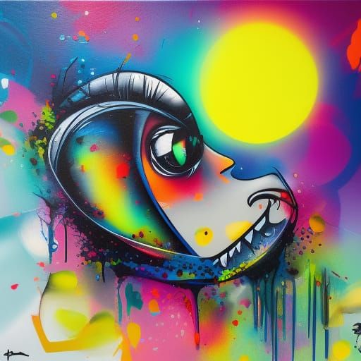 Moonlight Shadow: Graffiti Art in Splash Style