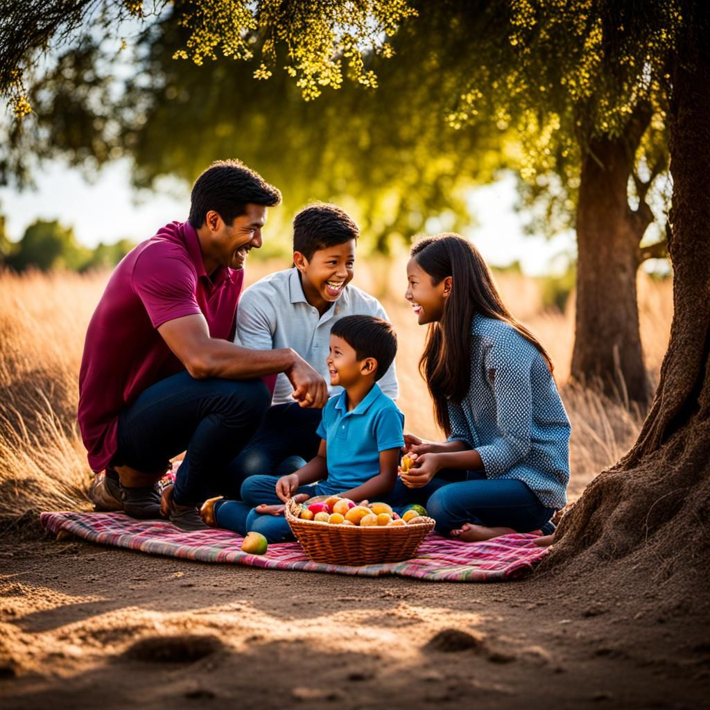 Family Picnic in Meadow: Professional Photography