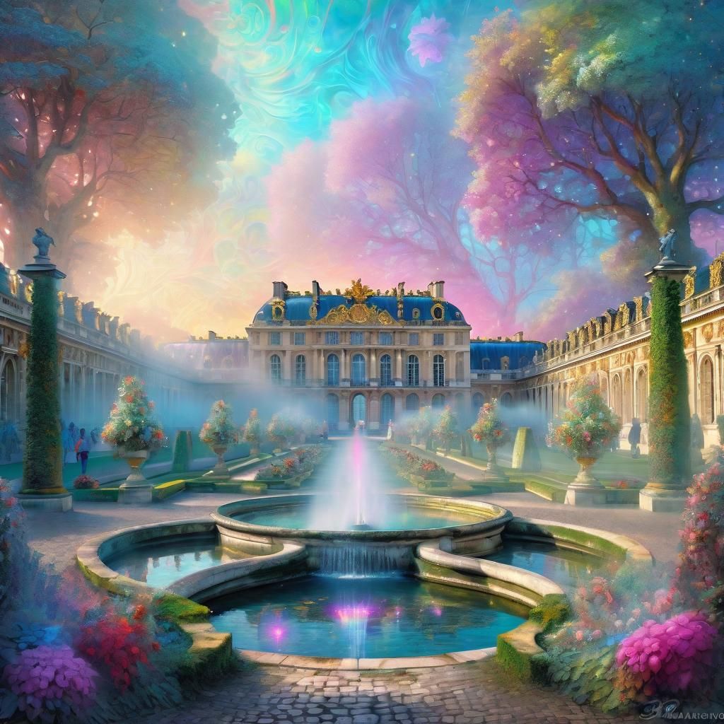 Palace of Versailles: Ethereal Fantasy Illustration