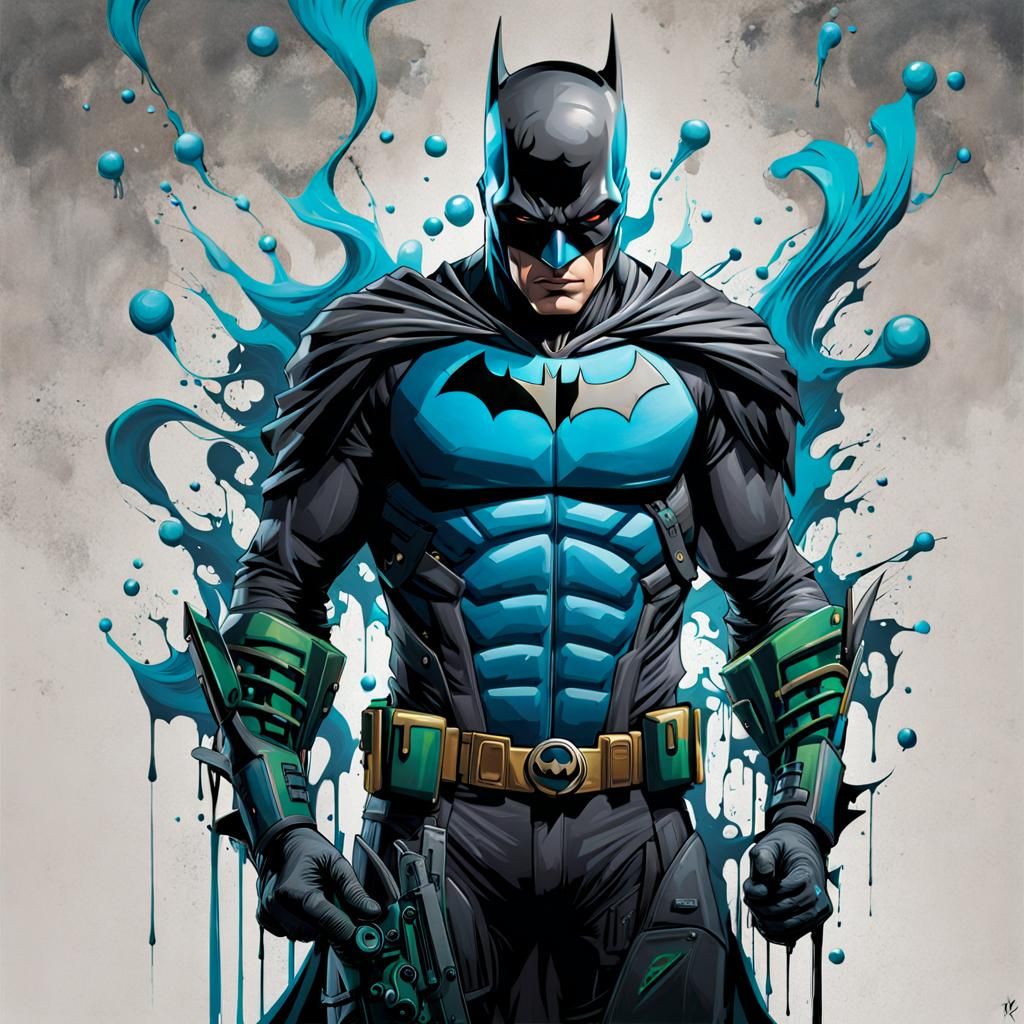 The Riddler as Graffiti Splash Art