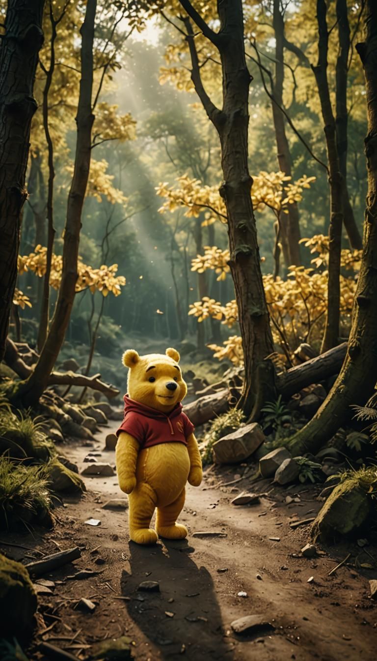 Xi Jinping as Winnie the Pooh: Cinematic Film Still