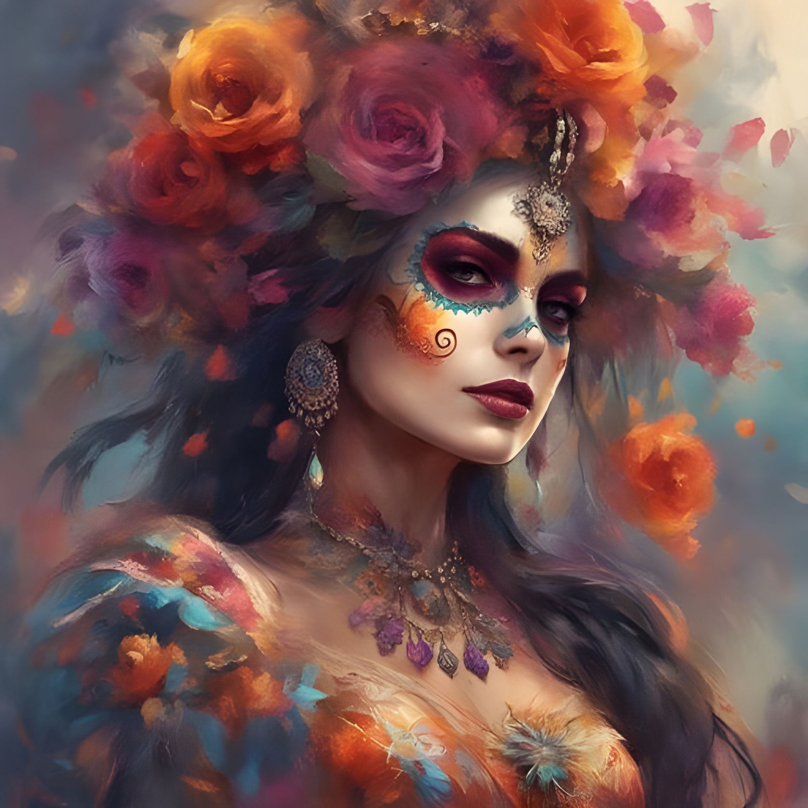 Alluring Beauty in Día de los Muertos Parade