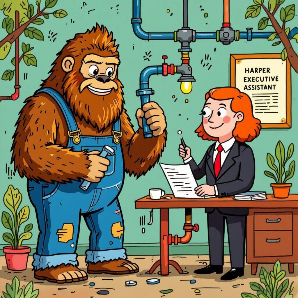 Sasquatch Plumber and Harper Executive Assistant