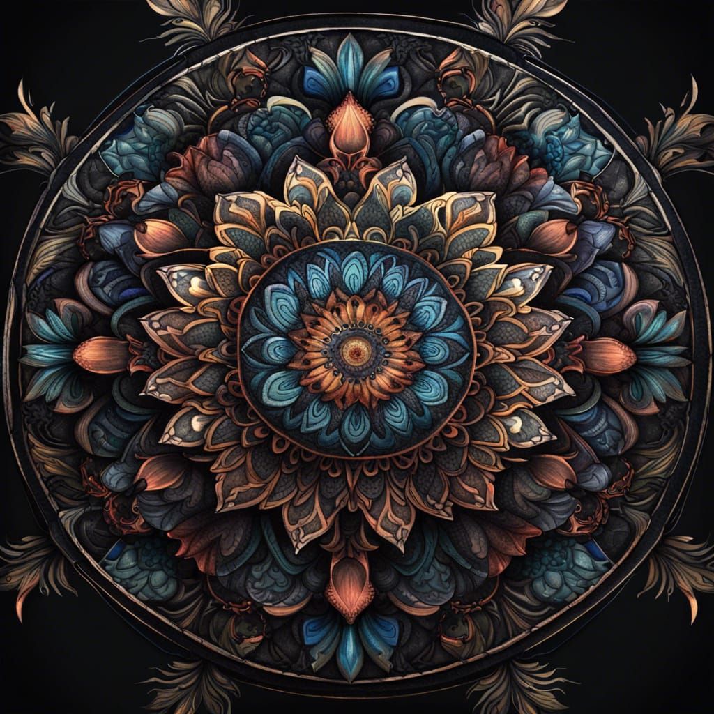 Mandala flower art