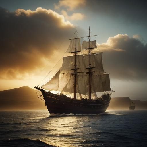 Navegações Ship Approaches Madeira at Golden Hour