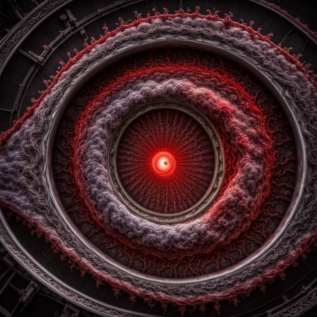 Hyperrealistic Cosmic Bloodstream Elliptical in HDR