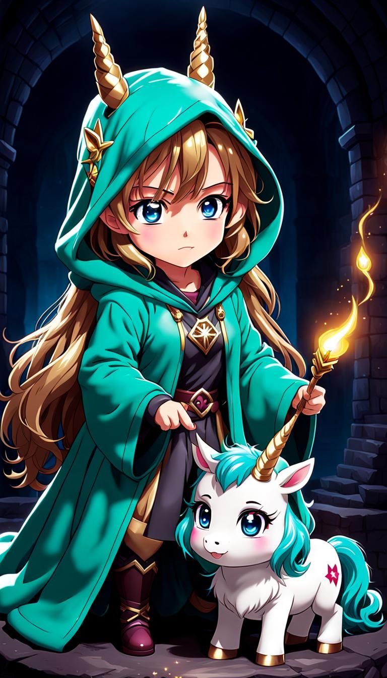 Chibi Hermione Granger Casting Spell, Anime Key Visual