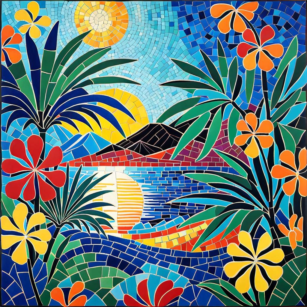 Matisse Inspired Fauvist Tahiti Mosaic