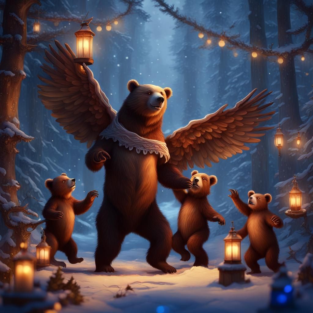 Bears celebrate Christmas