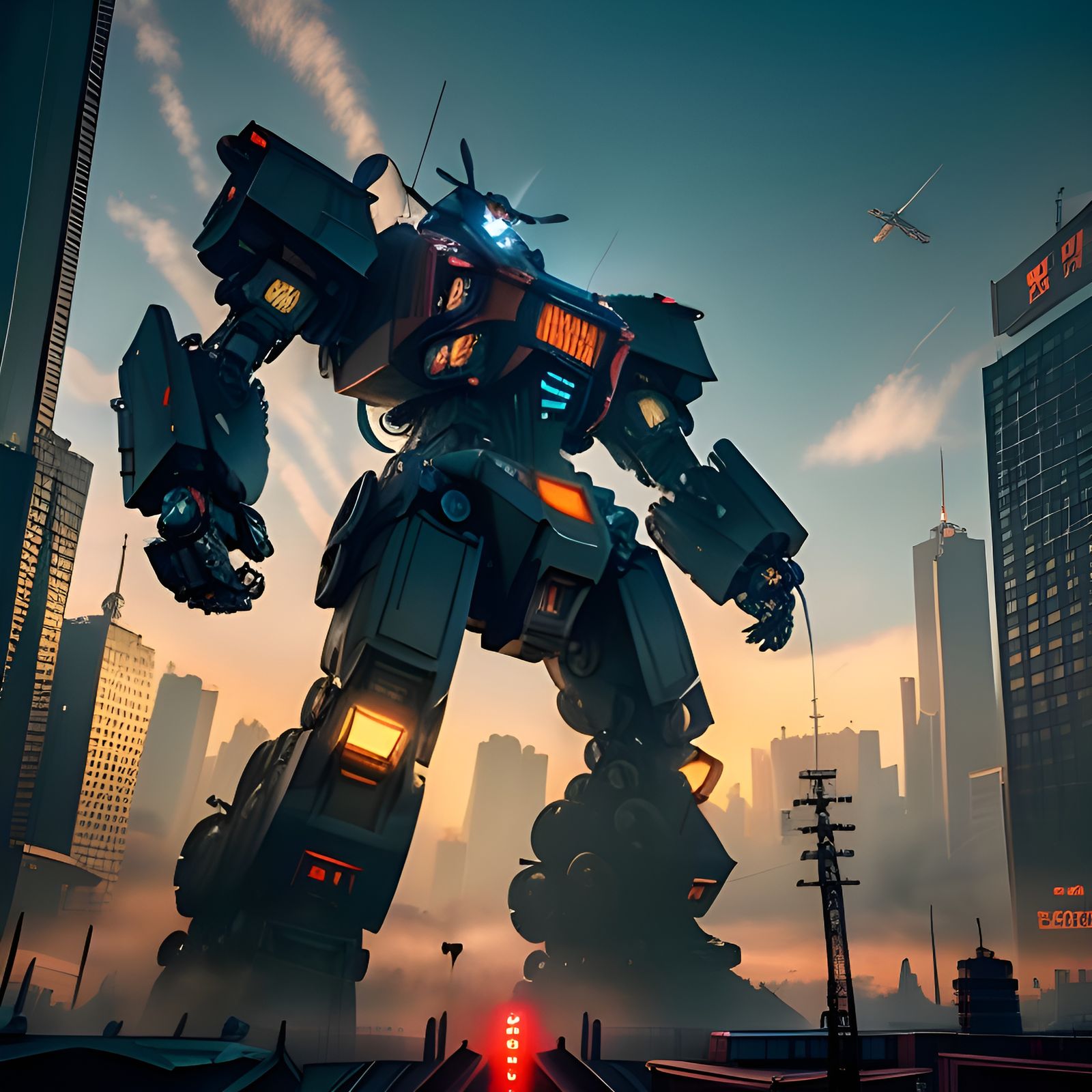 Giant Mech Robot Ready to Fight in Tokyo