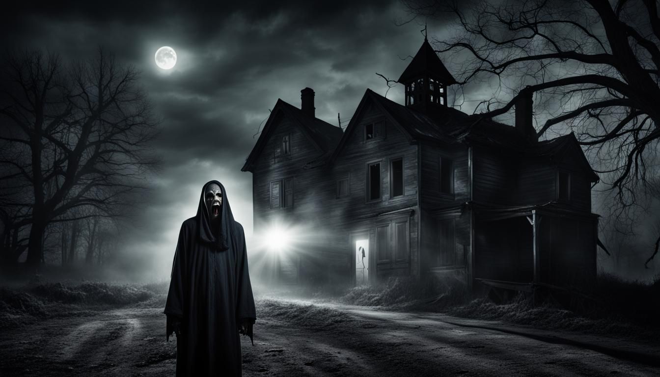 Evil Demonic Spirit in Haunted Village Photograph