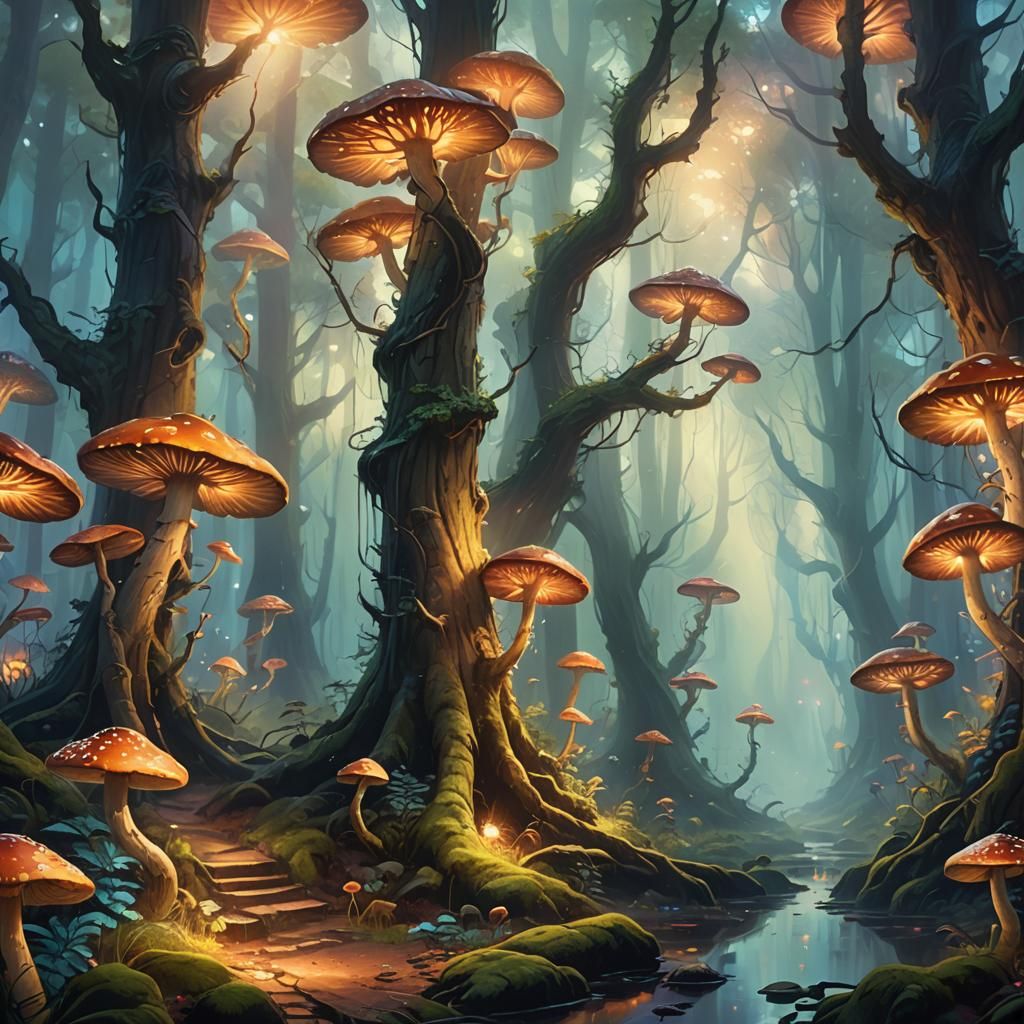 Magical Forest: Vibrant Oil Painting in Unreal Engine