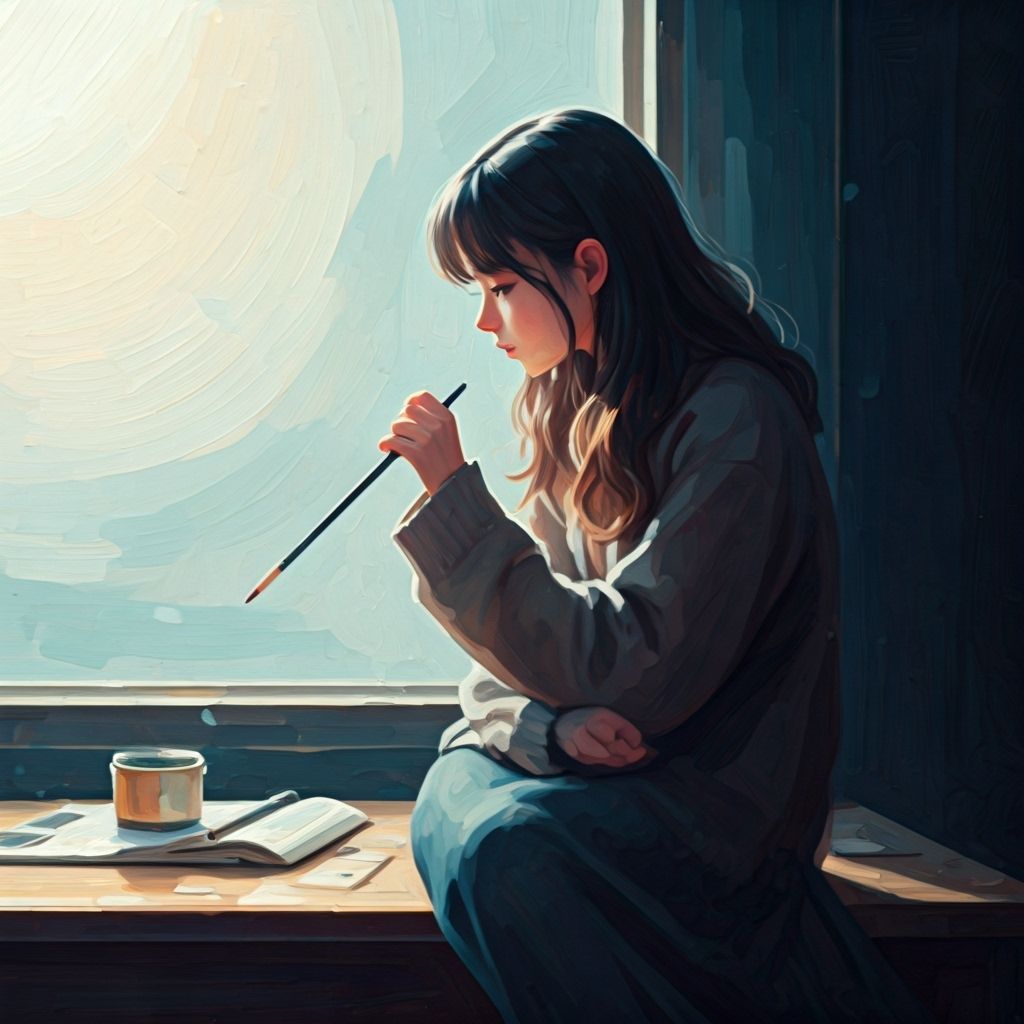 Detailed Gouache Painting