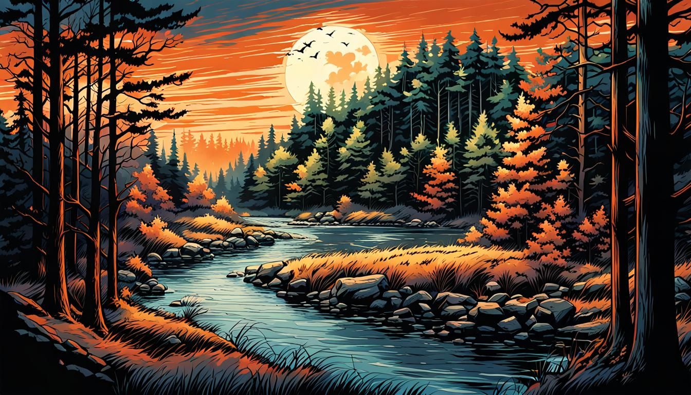 Govenor Dodge State Park, Wisconsin Mark Brooks and Dan Mumford, comic book art, perfect, smooth