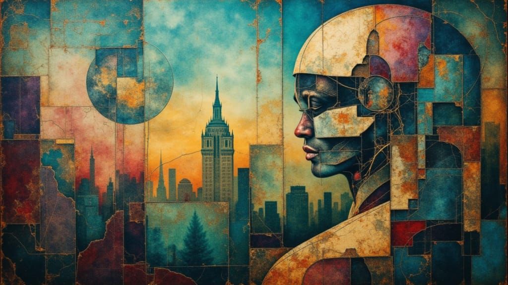 Ethereal Mechanical Dreamscape in Beksiński Style