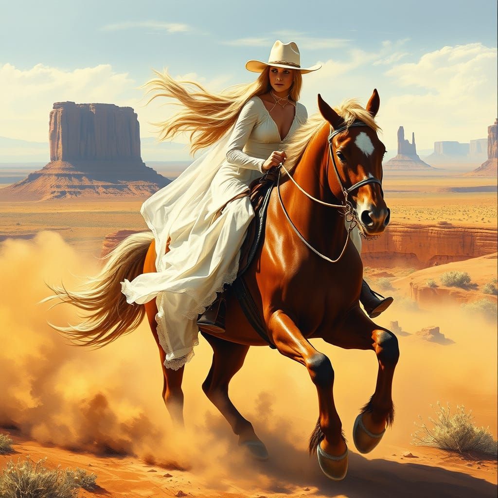 Jane Fonda Rides Again in Hyperrealistic Oil Painting