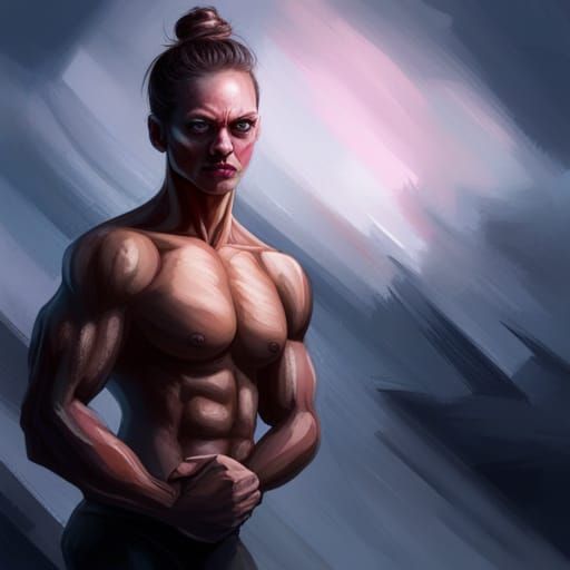 Sinister Ork Ballerina with Pink Eyes