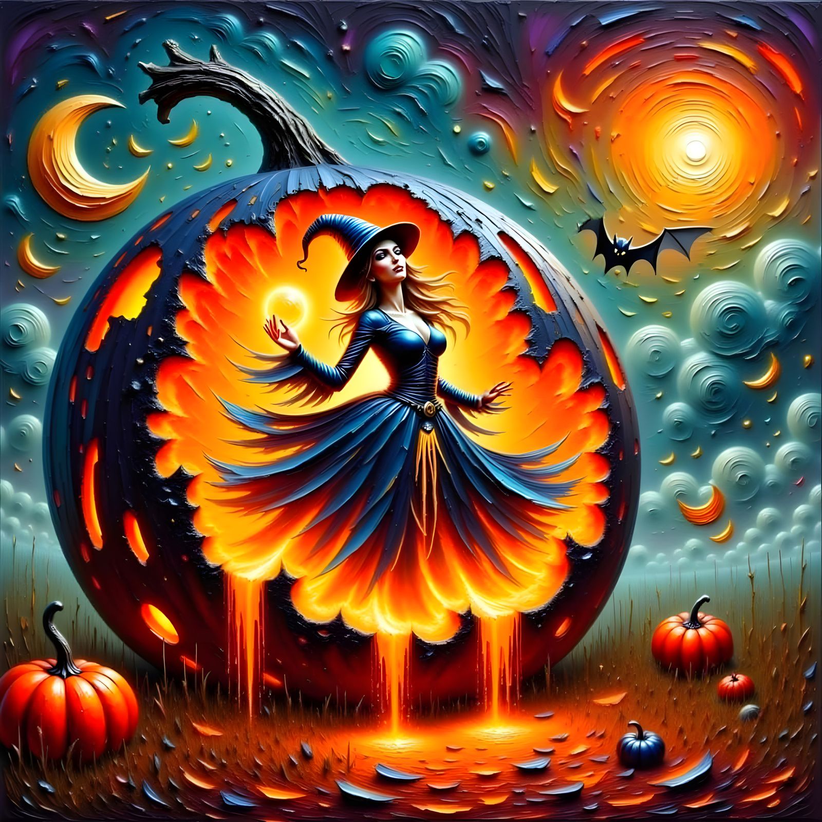 Wicked Witch Emerges From Shattered Pumpkin