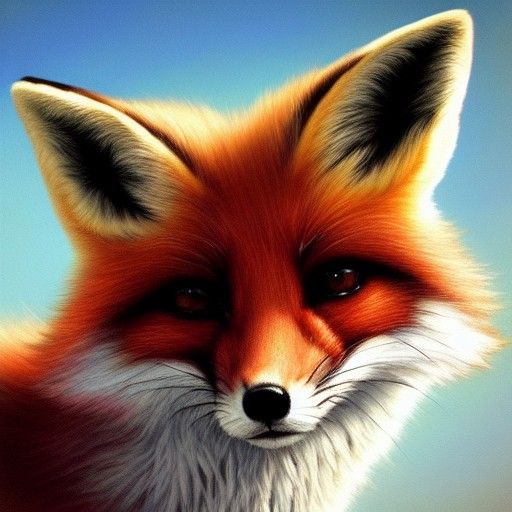 Hyperrealistic Fox Portrait in Divine Sunshine
