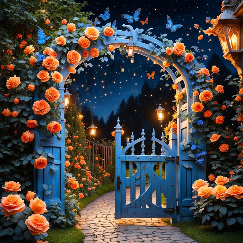 Enchanted Garden Gate to Floral Paradise