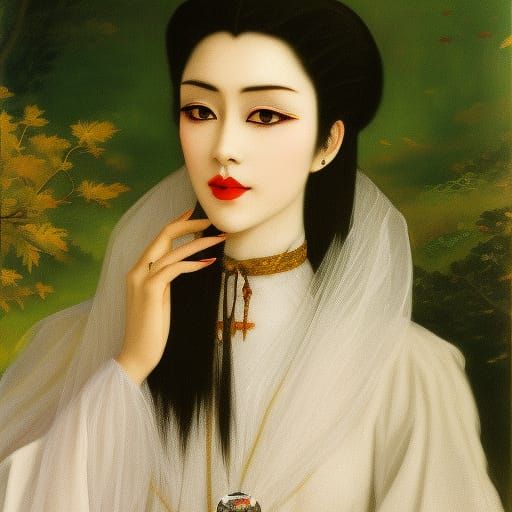 Vampire Lord Enjoys Onigiri, in Art Nouveau Style