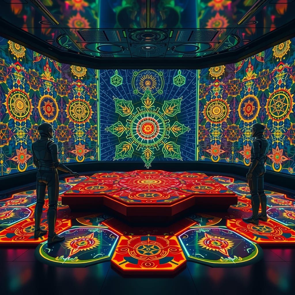 Gustav Klimt-Inspired Science Fiction Masterpiece: Quantum T...