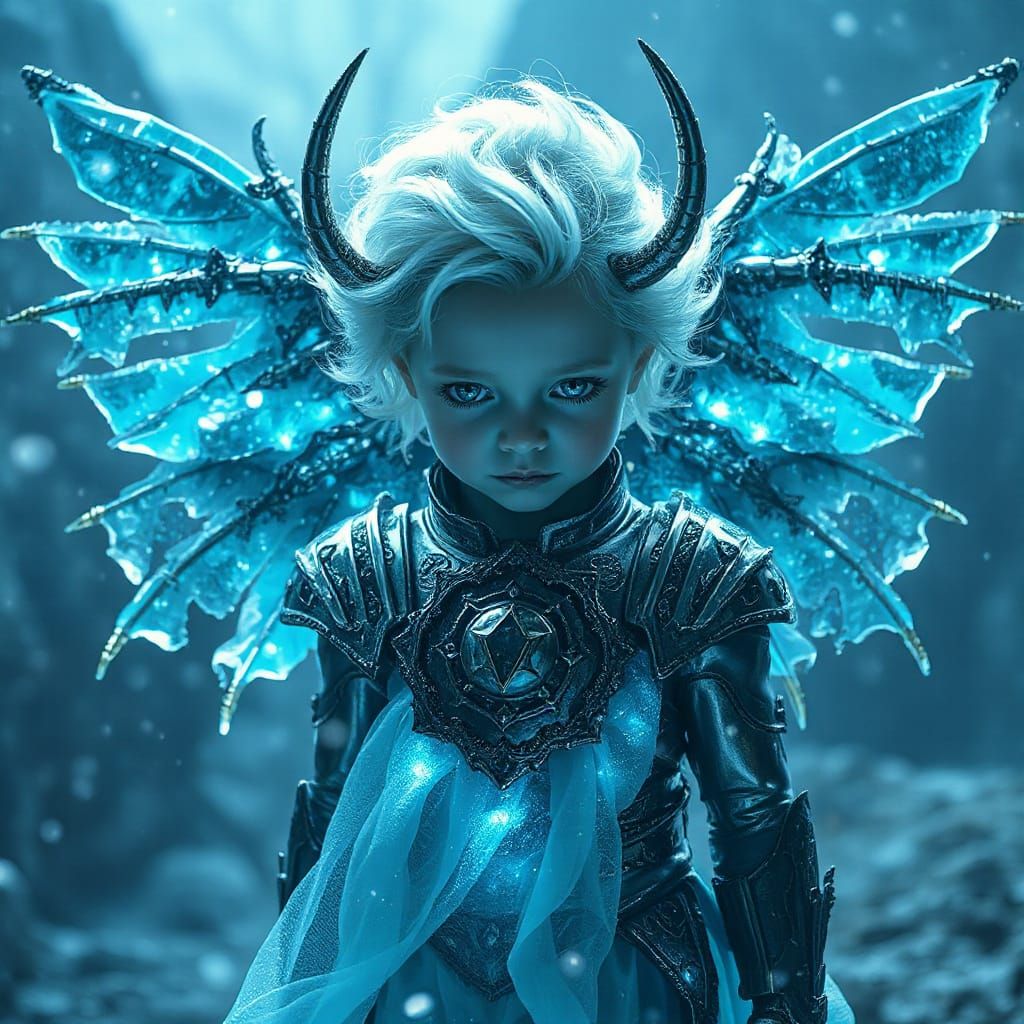 Bioluminescent Child Transforms into Dark Angel