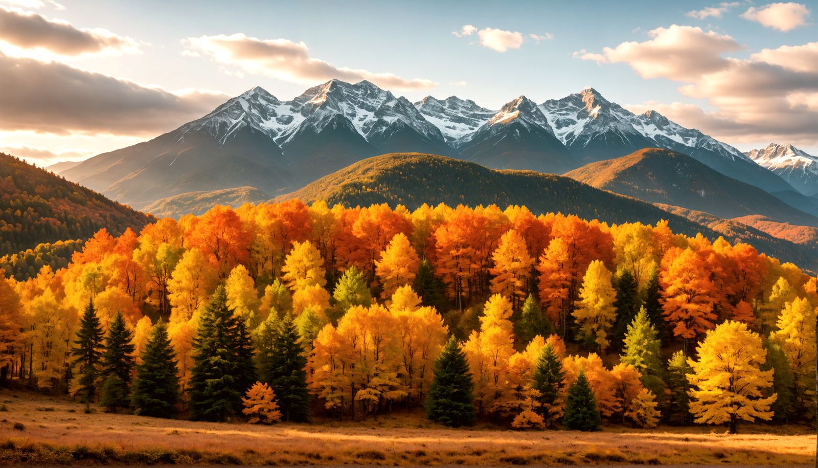 Autumn Forest Landscape in Hyperrealistic Style