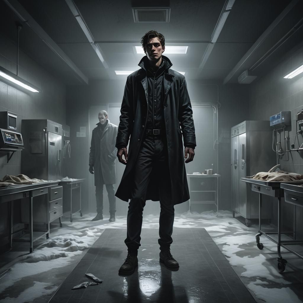 Grief in the Morgue: Dark Fantasy Concept Art