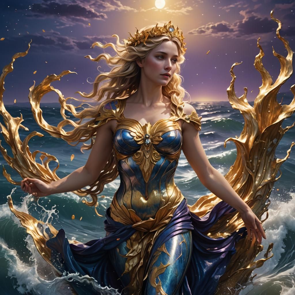 Aphrodite Rising: Olympian Goddess in Ethereal Light