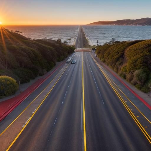 Celebrities on Pacific Coast Highway at Sunset