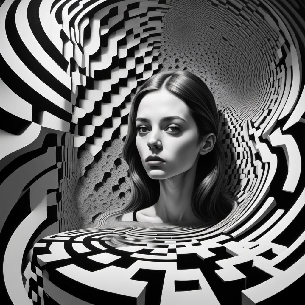 Op Art black-and-white
