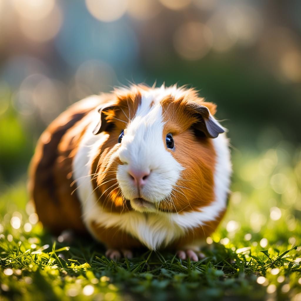 Guinea Pig Portrait in Natural Light