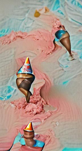 Melting Ice Cream Cone on a Sunny Day