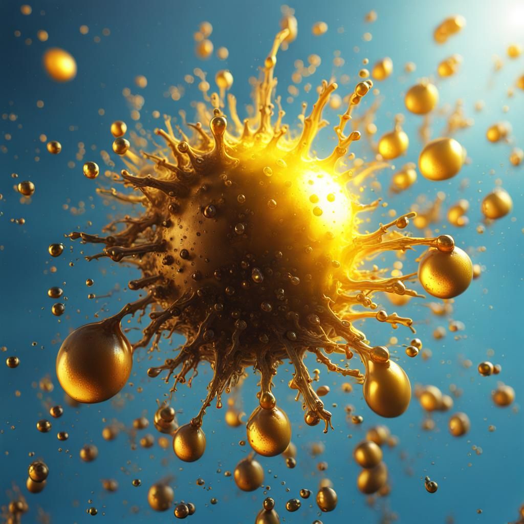 Exploding Sun: Yellow Droplets Fall to Earth