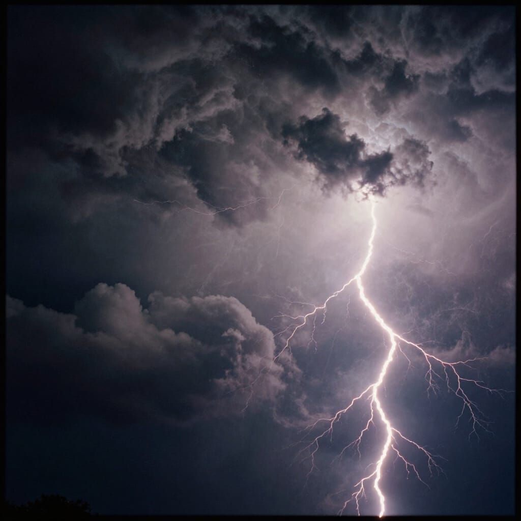 Epic Lightning Storm with Cinematic Film Style