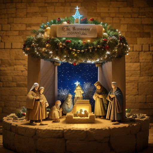 Arrival of a Holy Family in Ancient Bethlehem