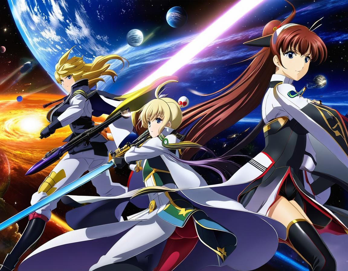 Anime Space Opera Key Visual in Manga Style